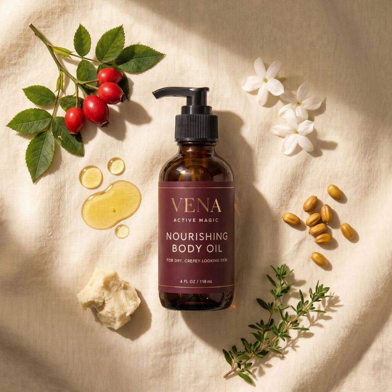 Vena body oil with botanical ingredients