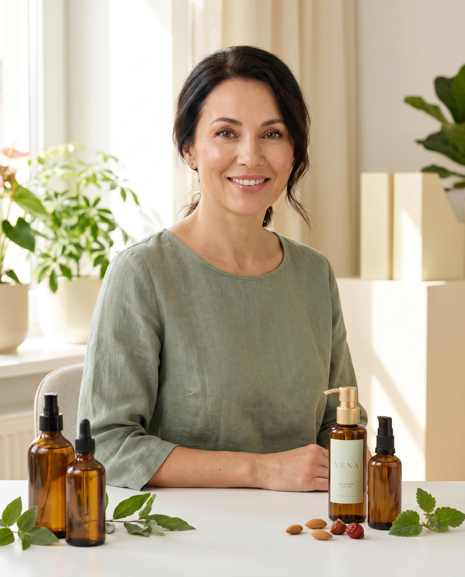 Vena founder in her home